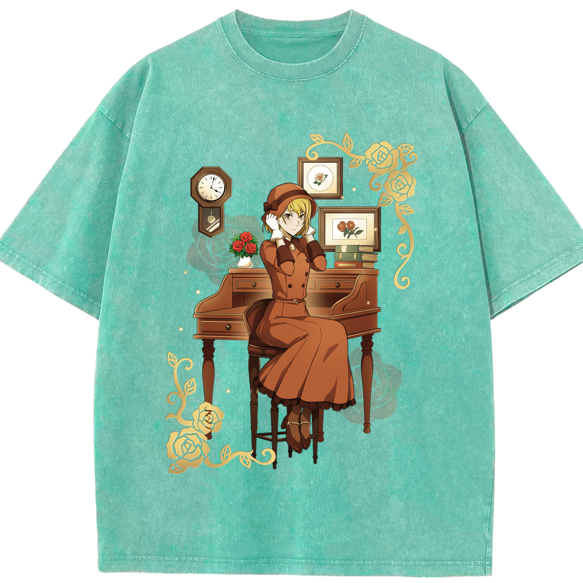 （画像用） 文豪ストレイドッグス Bungo Stray Dogs 綿100% ヴィンテージ風 半袖Tシャツ（フロントプリント）